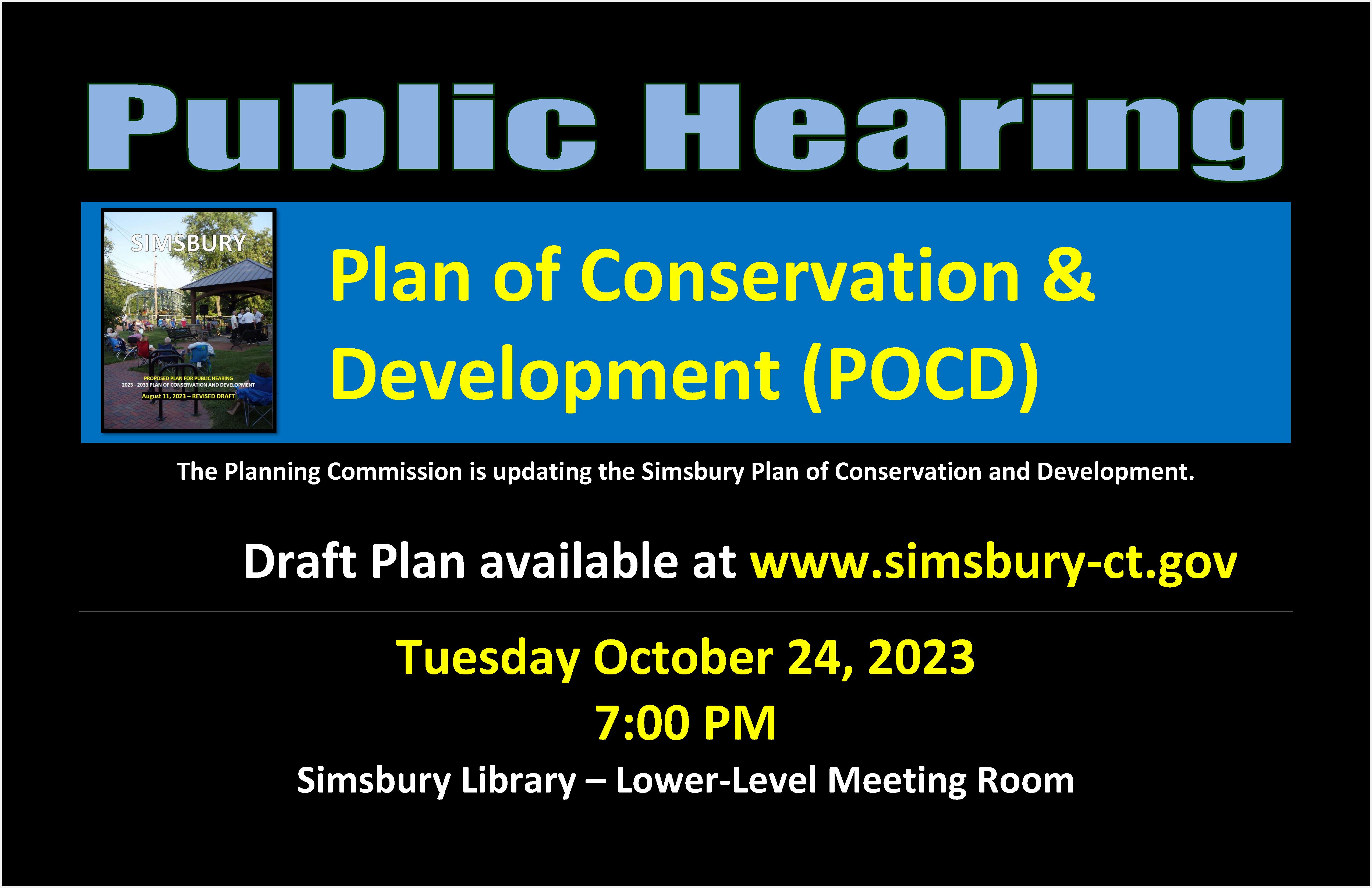 2023 Plan of Conservation and Development Update Flyer