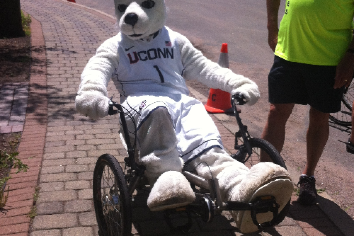 Photo of UCONN Husky during Simsbury Event