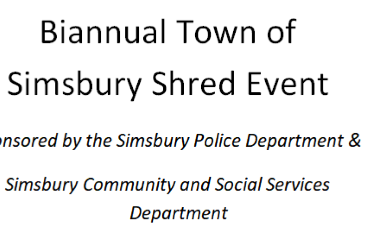 Biannual Town of Simsbury Shred Event