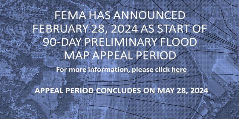 Graphic of FEMA Prelimary Flood Map Notice 2024